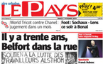 Entretien au journal Le Pays sur le 30ème anniversaire de la grève d'Alsthom Belfort en 1979