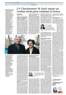 Chevènement - Sorel: mener un combat résolu pour continuer la France Chevènement - Sorel: mener un combat résolu pour continuer la France