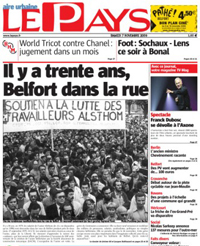 Entretien au journal Le Pays sur le 30ème anniversaire de la grève d'Alsthom Belfort en 1979 Entretien au journal Le Pays sur le 30ème anniversaire de la grève d'Alsthom Belfort en 1979