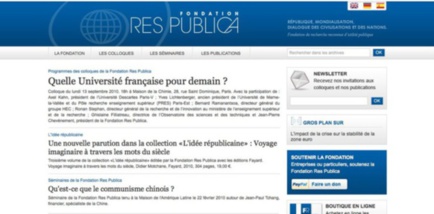 Capture du site www.fondation-res-publica.org Capture du site www.fondation-res-publica.org