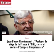 "Partager le siège de la France à l'ONU, ce serait réduire l’Europe à l’impuissance" "Partager le siège de la France à l'ONU, ce serait réduire l’Europe à l’impuissance"