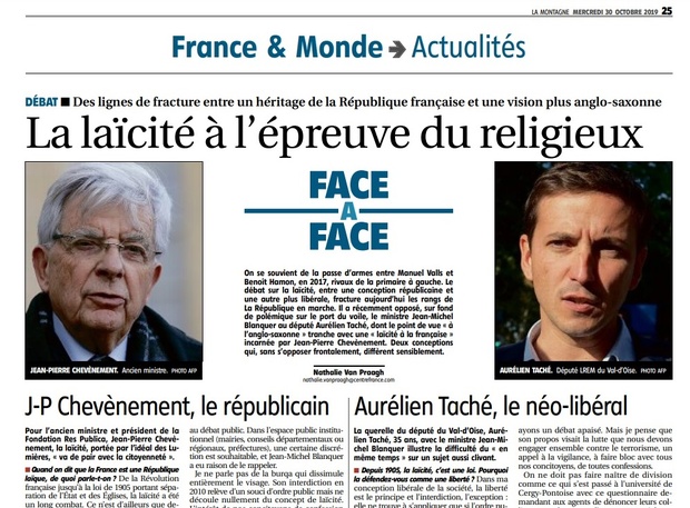 Entretien à La Montagne : "La laïcité va de pair avec la citoyenneté" Entretien à La Montagne : "La laïcité va de pair avec la citoyenneté"