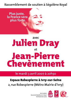 Réunion publique avec Jean-Luc Laurent et Julien Dray mardi 3 avril à Ivry-sur-Seine à 20h30