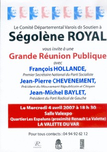 Réunion publique dans le Var mercredi 4 avril à 18h30 avec François Hollande et Jean-Michel Baylet