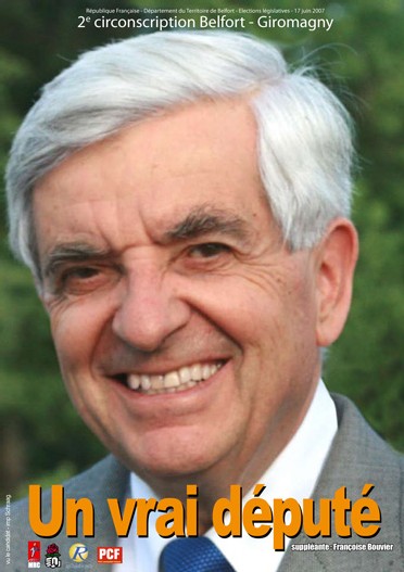 Téléchargez le tract de campagne législative de Jean-Pierre Chevènement pour le second tour dans le Territoire de Belfort : «Un vrai député» Téléchargez le tract de campagne législative de Jean-Pierre Chevènement pour le second tour dans le Territoire de Belfort : «Un vrai député»