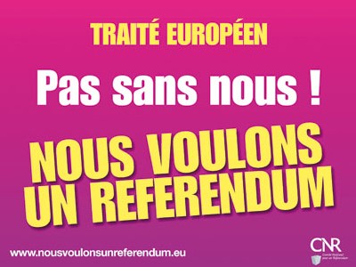Commandez l'affiche du Comité National pour un Référendum