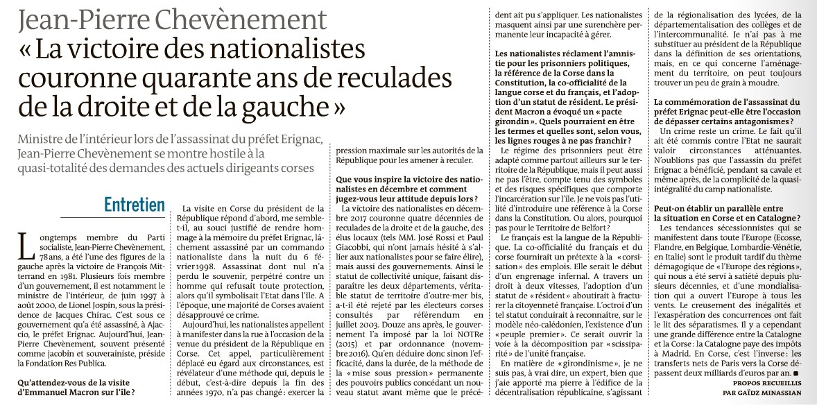"La victoire des nationalistes couronne quatre décennies de reculades de la droite et de la gauche" "La victoire des nationalistes couronne quatre décennies de reculades de la droite et de la gauche"