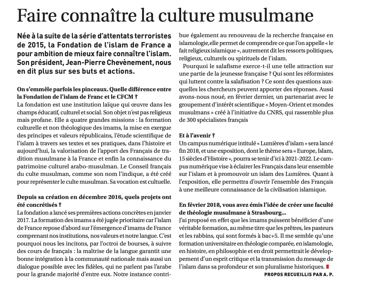 "Faire connaître la culture musulmane"
