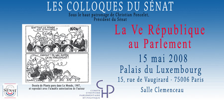 Jean-Pierre Chevènement au colloque « la Vème République au Parlement »