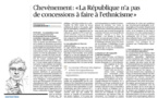 "La République n'a pas de concessions à faire à l'ethnicisme"