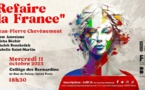 "Refaire la France" - soirée autour de Jean-Pierre Chevènement organisée par la Fondation de l'Islam de France (11 octobre 2023)